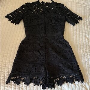 Elegant Black Lace Romper
